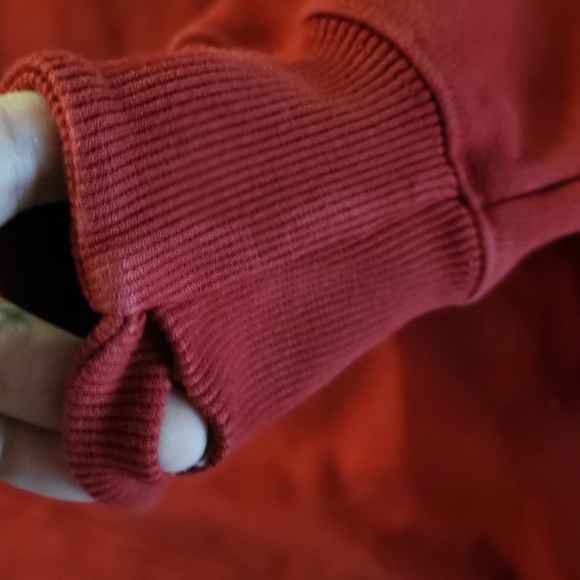 ATHLETA LONG-SLEEVED RED COWL NECK ZIP POCKETS THUMBHOLES SZ 3X - Picture 2 of 8